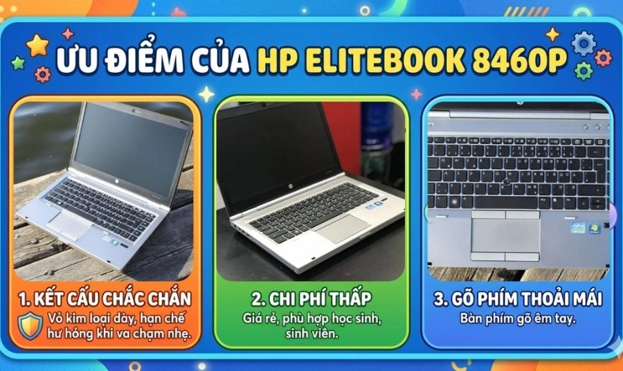 Nhưng điểm nổi bật của laptop HP Elitebook 8460p