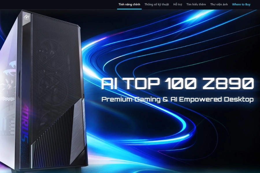 Đánh giá Máy bộ Gigabyte AI TOP Đánh giá Máy bộ Gigabyte AI TOP