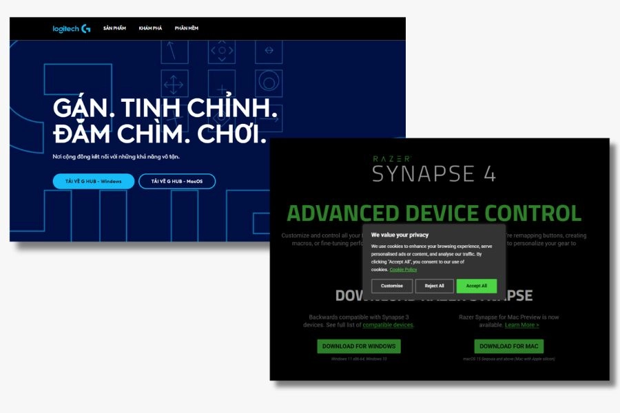 Tùy chỉnh chi tiết DPI qua phần mềm quản lý của hãng Tùy chỉnh chi tiết DPI qua phần mềm quản lý của hãng