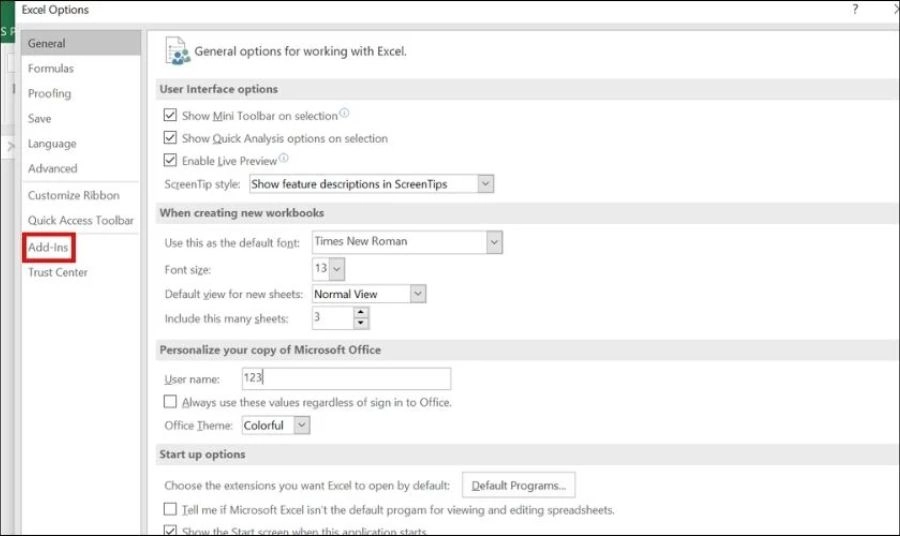 Cách kích hoạt Solver trong Excel 1
