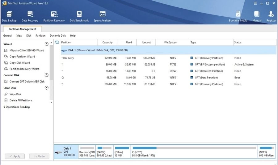 MiniTool Disk Wizard – Phần mềm Format ổ cứng chuyên nghiệp