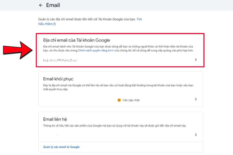 Hướng dẫn cách đổi tên địa chỉ gmail trên giao diện máy tính
