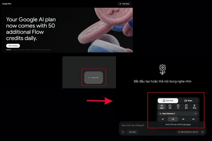 Truy cập và Khởi tạo dự án trên Google Flow Truy cập và Khởi tạo dự án trên Google Flow