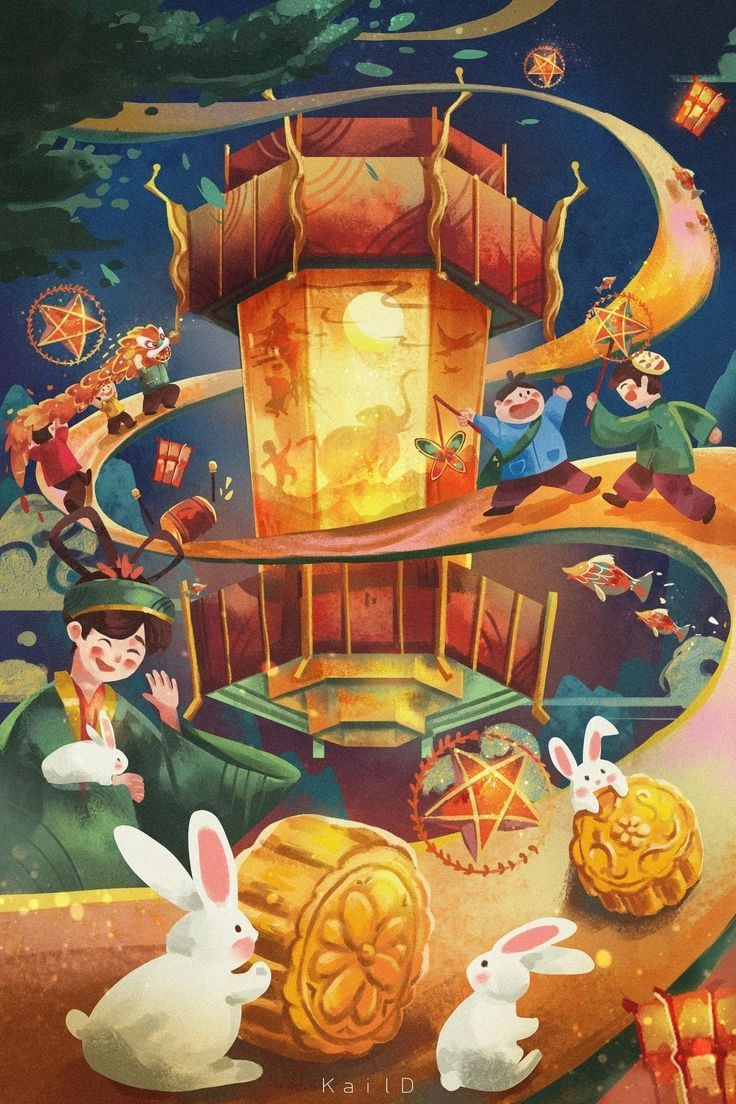 hình nền đèn lồng trung thu