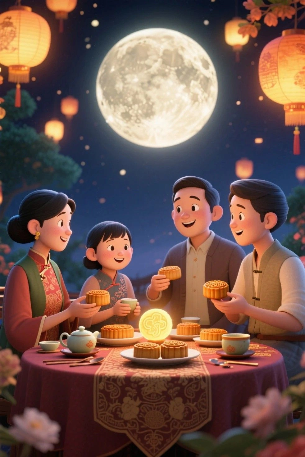 hình nền trung thu 3D