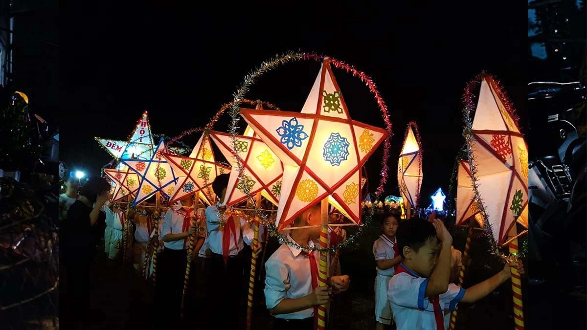 hình nền lồng đèn ông sao
