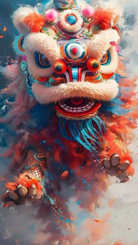 hình nền múa lân cho điện thoại