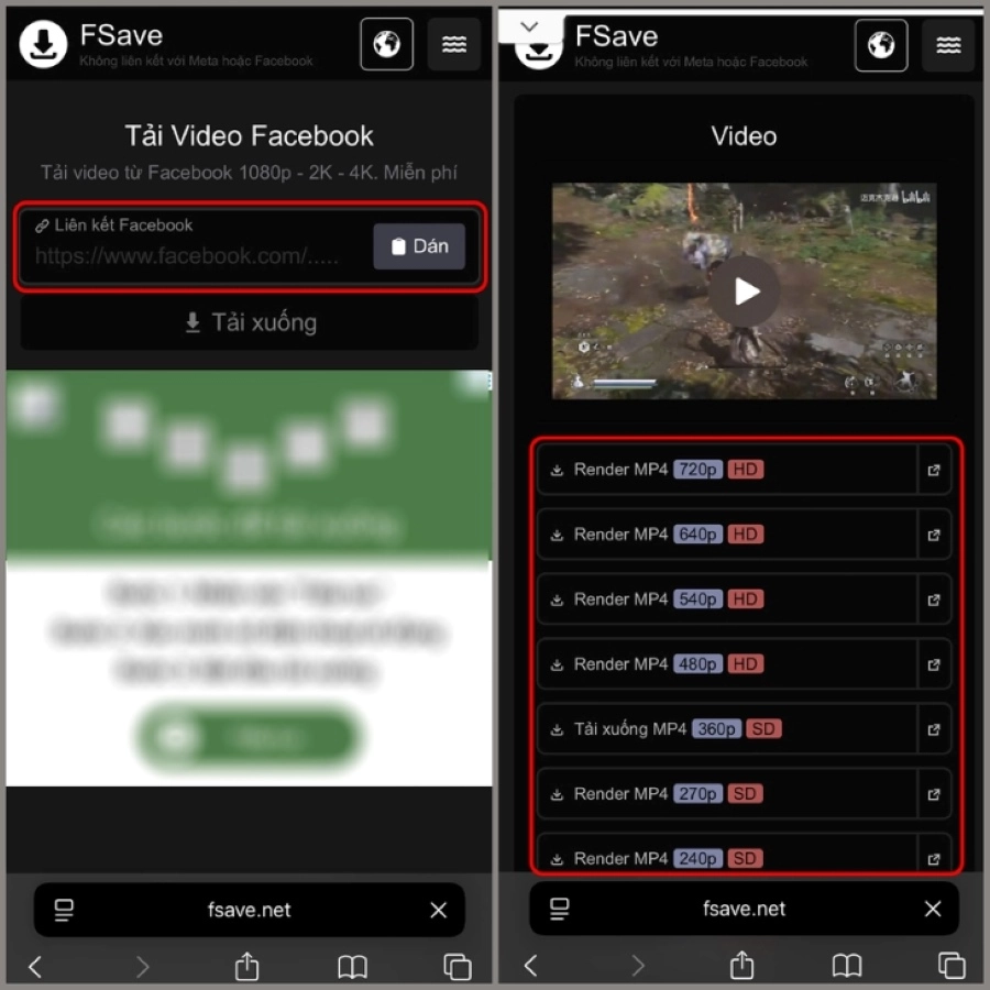 Cách tải video trên Facebook về điện thoại