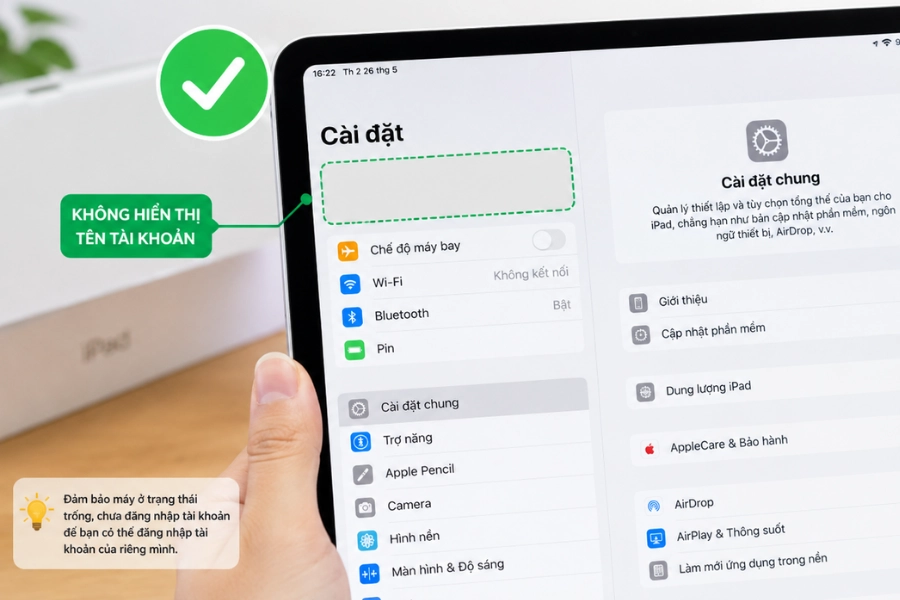 Kiểm tra để tránh mua nhầm iPad dính iCloud ẩn Kiểm tra để tránh mua nhầm iPad dính iCloud ẩn