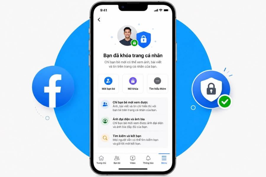 Khóa bảo vệ trang cá nhân Facebook là gì Khóa bảo vệ trang cá nhân Facebook là gì