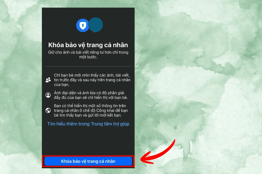 Khóa bảo vệ trang cá nhân Facebook đơn giản Khóa bảo vệ trang cá nhân Facebook đơn giản