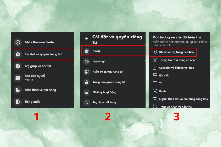 Khóa bảo vệ trang cá nhân Facebook trên desktop Khóa bảo vệ trang cá nhân Facebook trên desktop