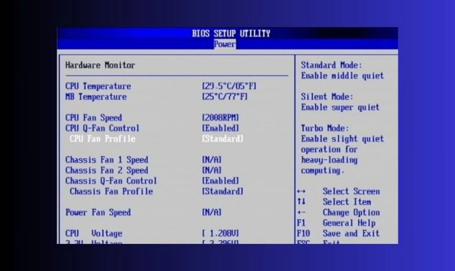 Kiểm tra nhiệt độ CPU trong BIOS/UEFI