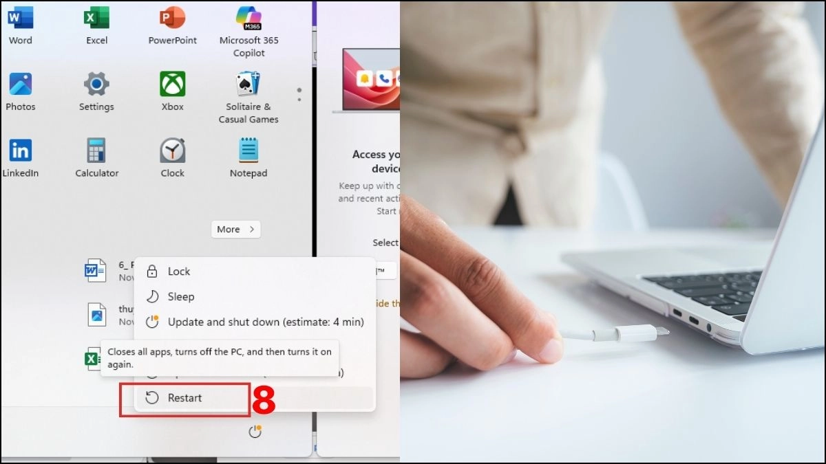 Bấm Lưu thay đổi, khởi động lại laptop một lần đầu
