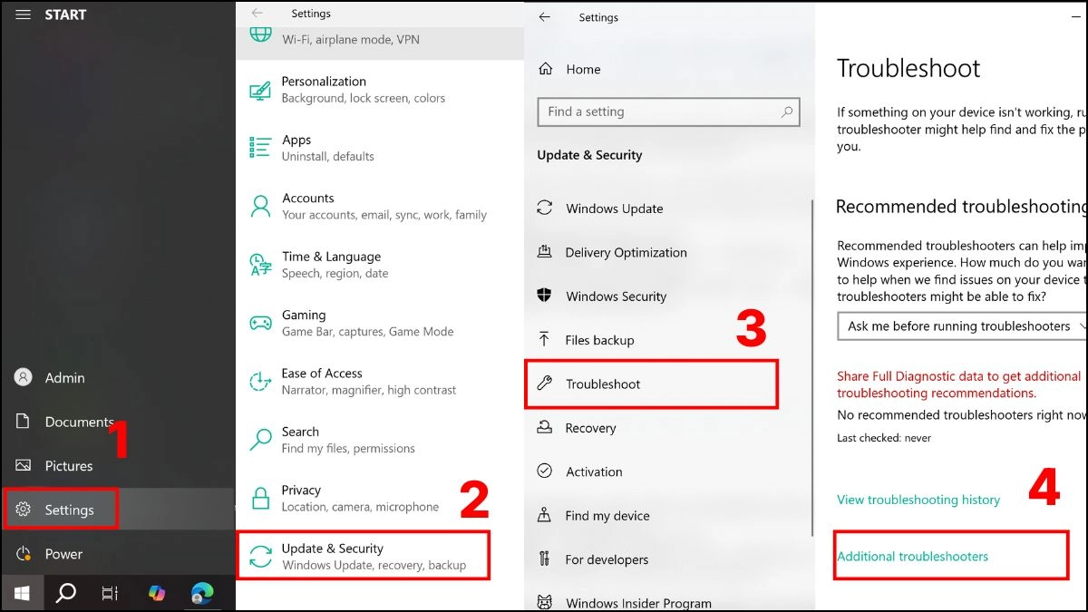 Chạy công cụ sửa lỗi nguồn Windows Trình khắc phục sự cố