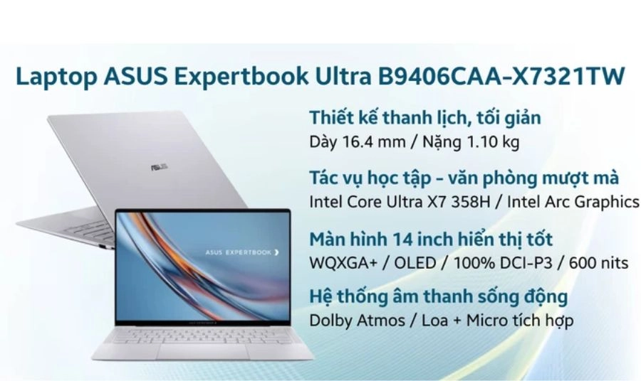 Laptop Asus Expertbook Ultra B9406CAA-X7321TW