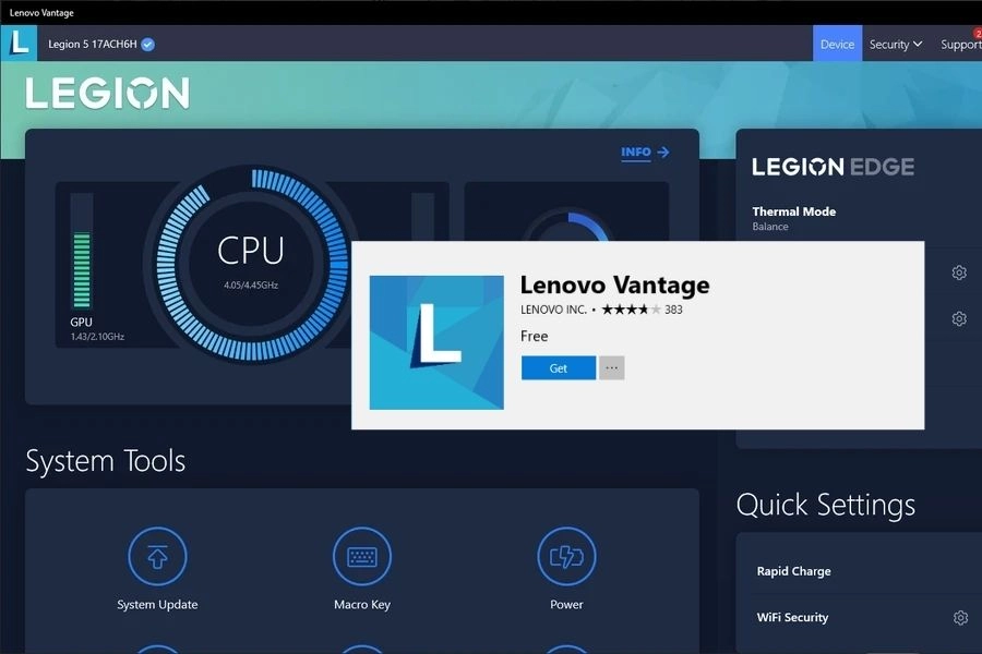 Lenovo Vantage là phần mềm quản lý hệ thống và kiểm soát phần cứng độc quyền do Lenovo phát triển Lenovo Vantage là phần mềm quản lý hệ thống và kiểm soát phần cứng độc quyền do Lenovo phát triển