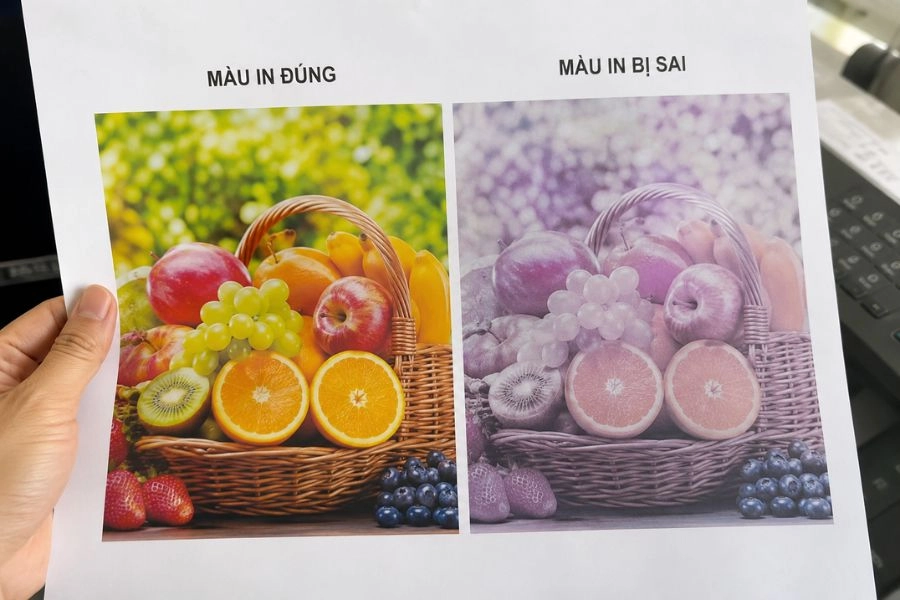 Lỗi bản in bị sai màu Lỗi bản in bị sai màu