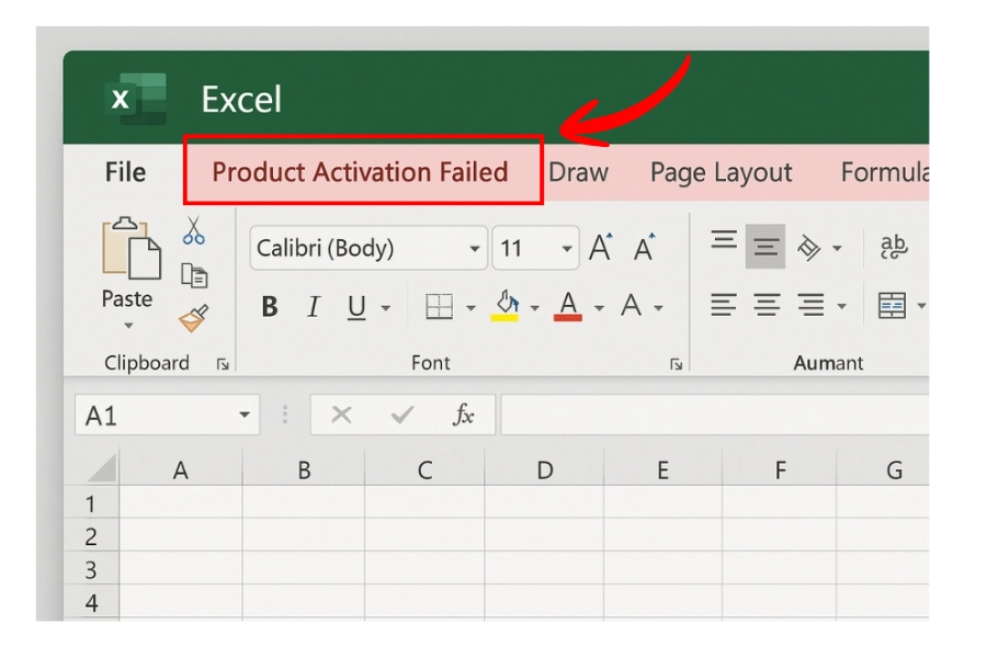 máy tính lại báo lỗi Excel Product Activation Failed