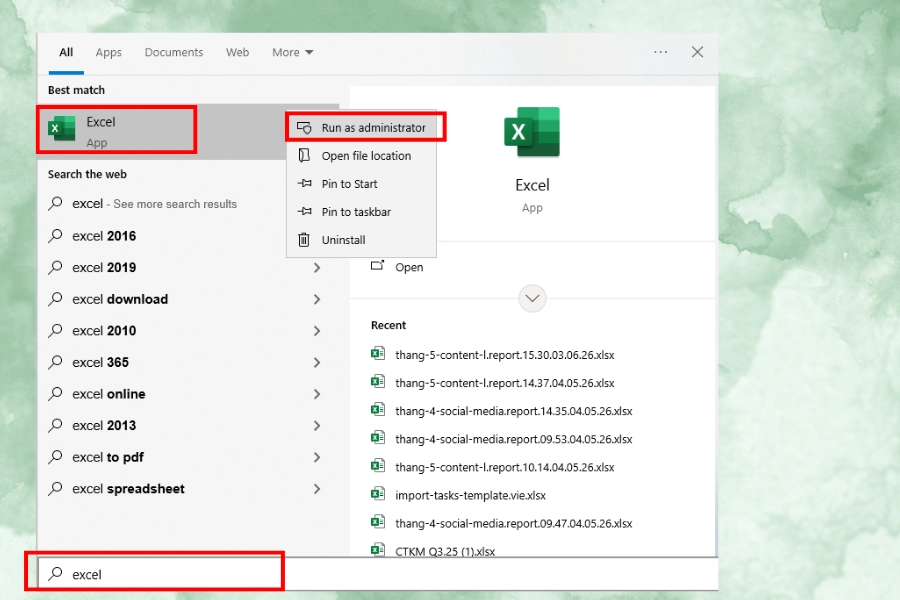 Cách sửa lỗi Excel Product Activation Failed 