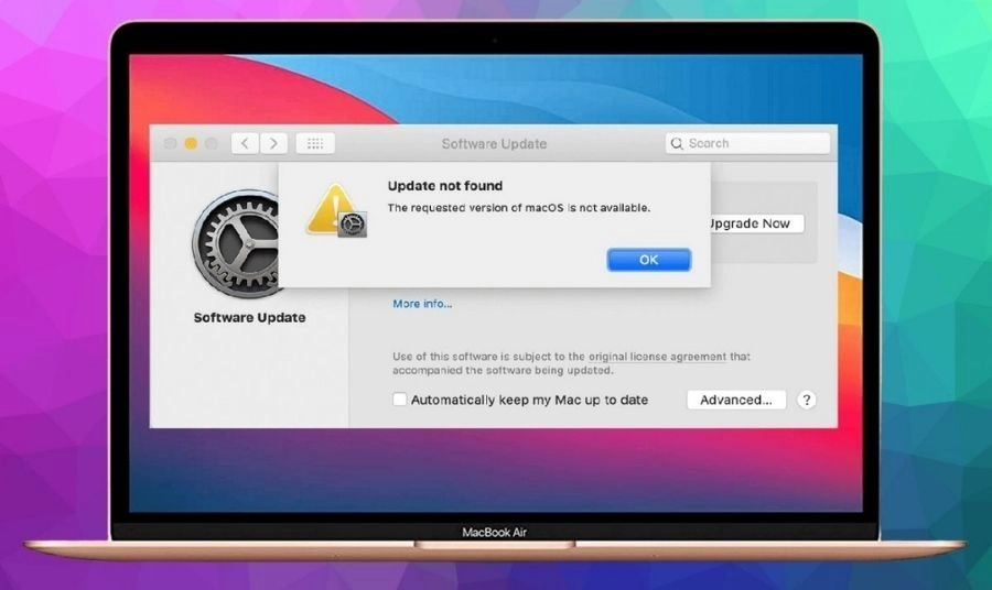 Lỗi macOS hoặc tạm thời hệ thống