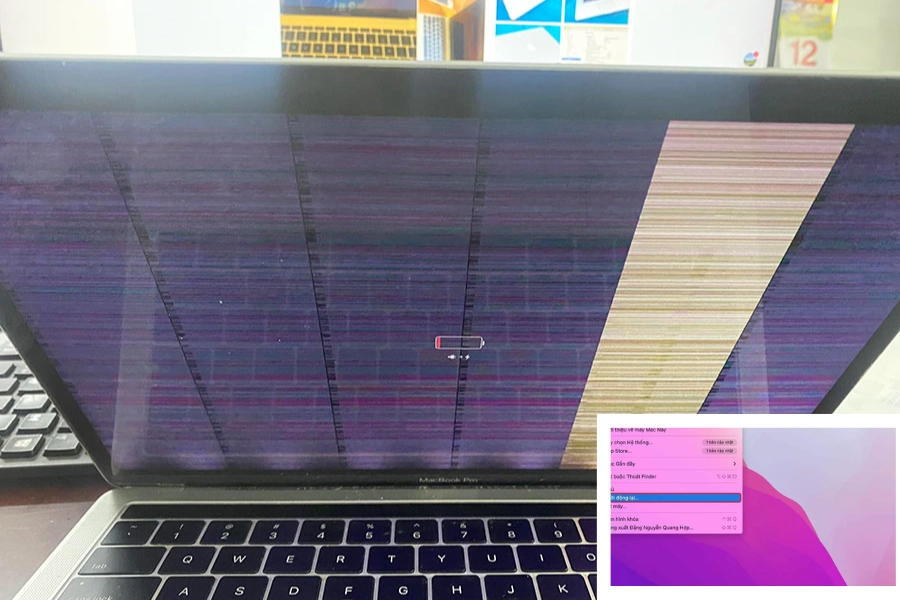 Màn hình Macbook bị loang màu Màn hình Macbook bị loang màu
