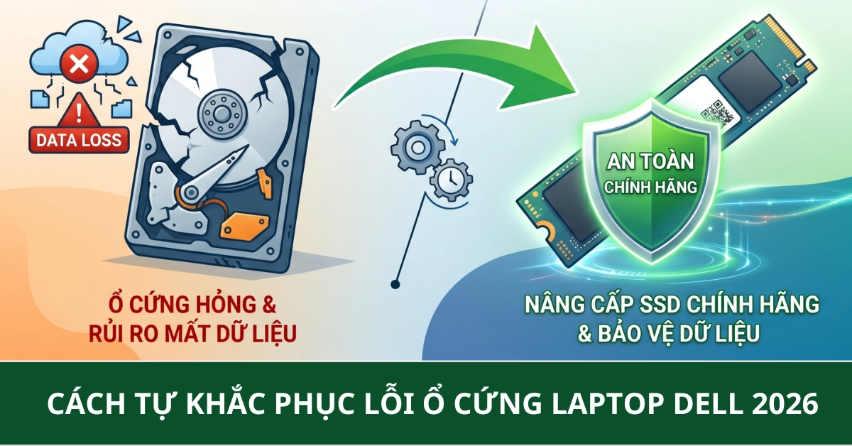Lỗi Ổ Cứng Laptop Dell: Nguyên nhân và cách tự khắc phục 2026