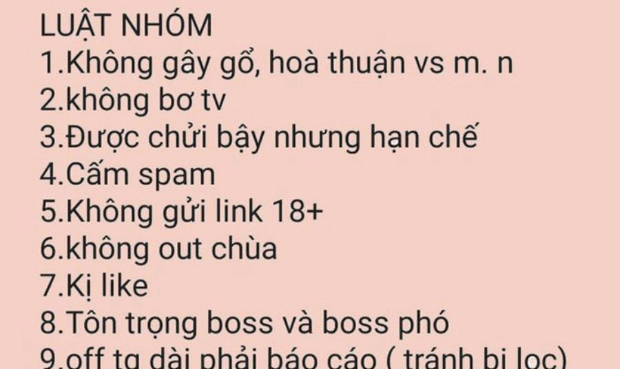 Top 10 nội dung nên có trong luật nhóm Messenger