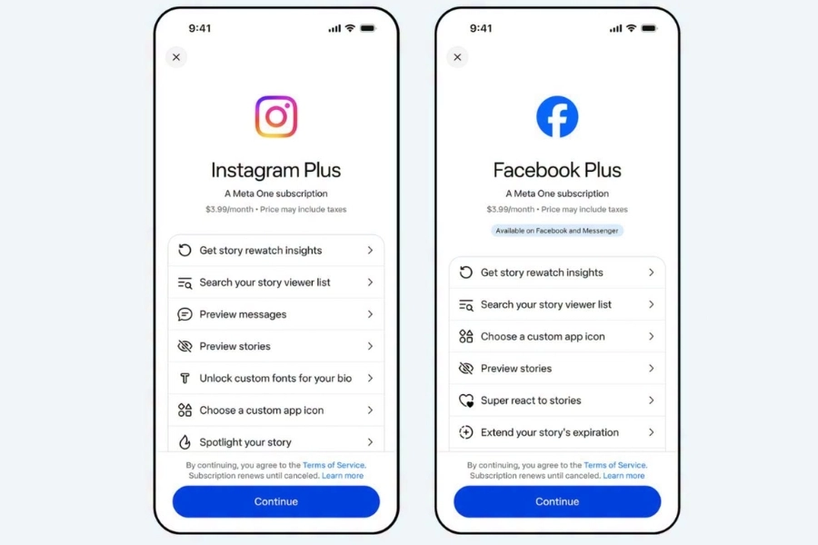 Biểu phí đăng ký Facebook Plus và Instagram Plus tại thị trường Việt Nam Biểu phí đăng ký Facebook Plus và Instagram Plus tại thị trường Việt Nam