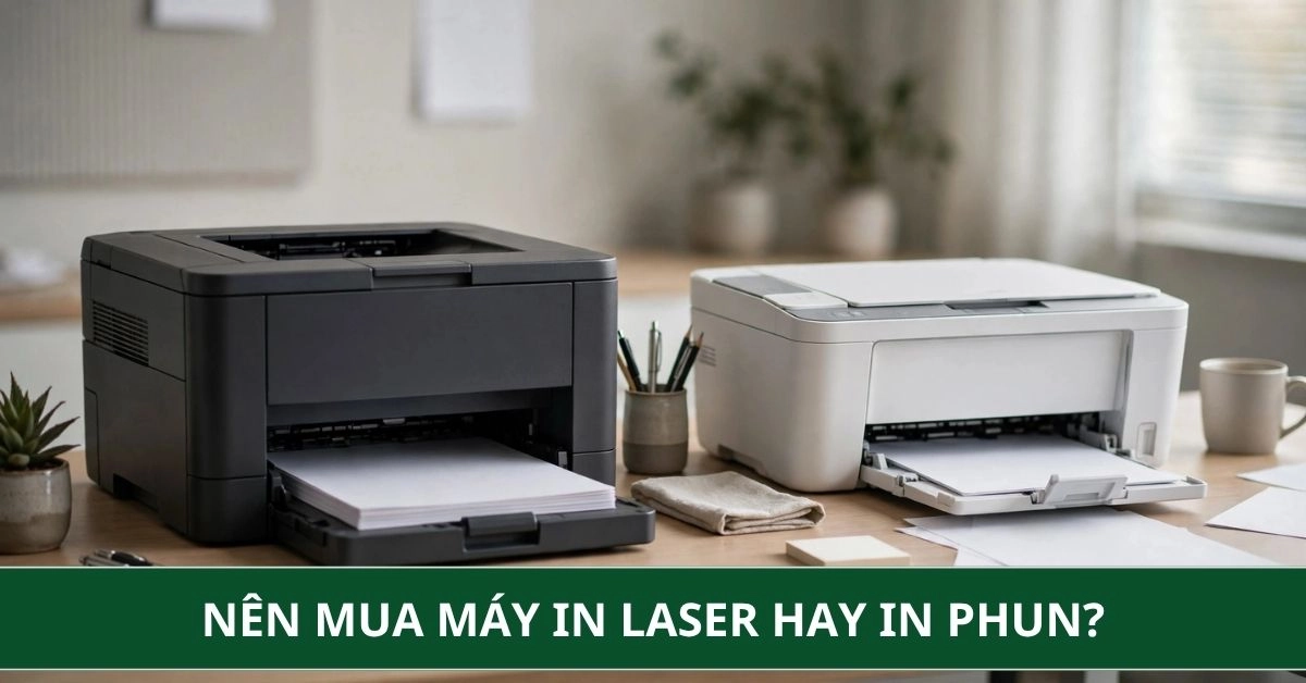 Nên mua máy in laser hay in phun? So sánh chi tiết 2026