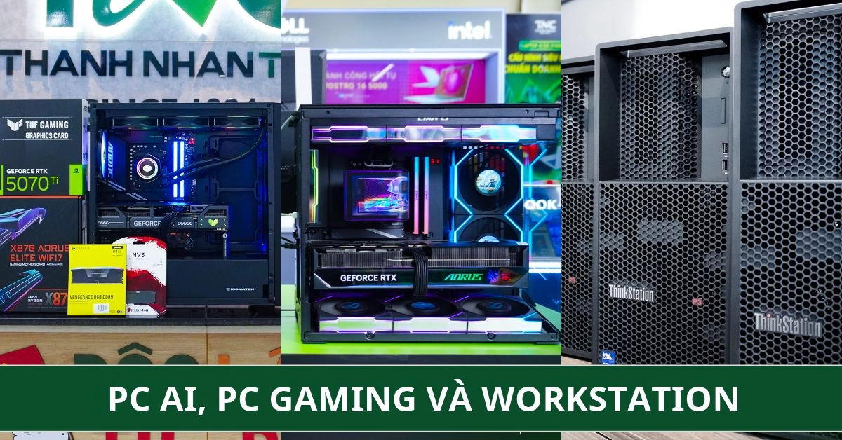 PC AI, PC Gaming và Workstation: Khác nhau thế nào, chọn loại nào?