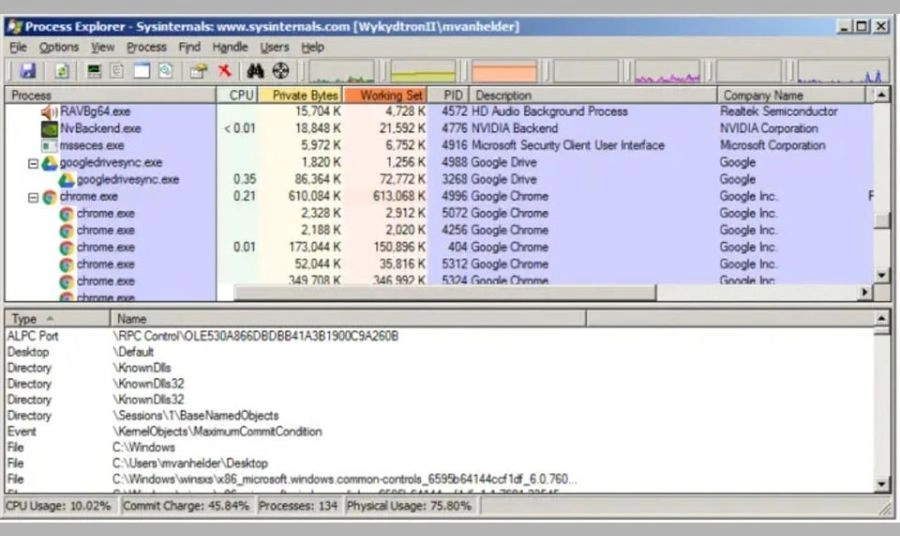 Process Explorer – Quản lý tiến trình và cô lập lỗi driver nền Process Explorer – Quản lý tiến trình và cô lập lỗi driver nền
