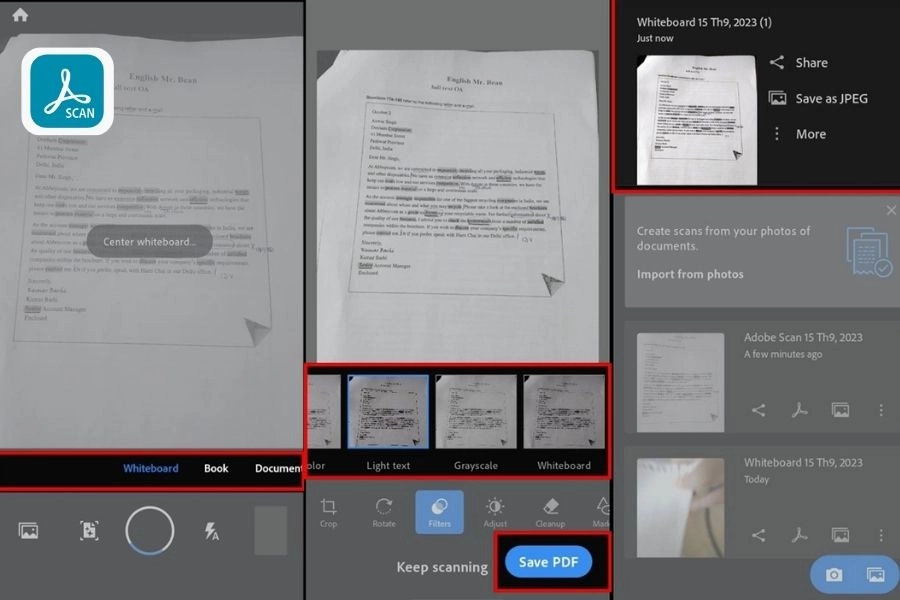 Phần mềm scan trên điện thoại Adobe Scan Phần mềm scan trên điện thoại Adobe Scan
