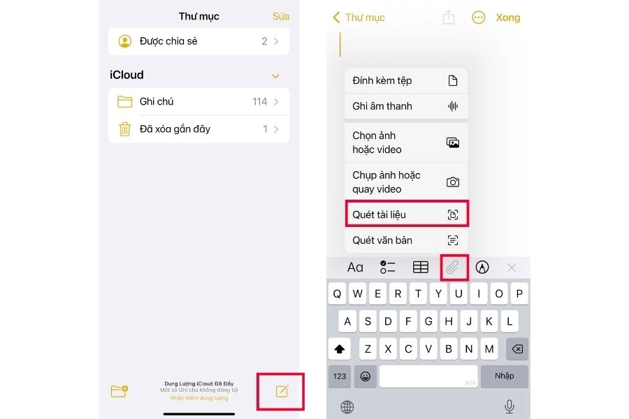 Phần mềm scan trên điện thoại Ghi chú (Apple Notes) Phần mềm scan trên điện thoại Ghi chú (Apple Notes)