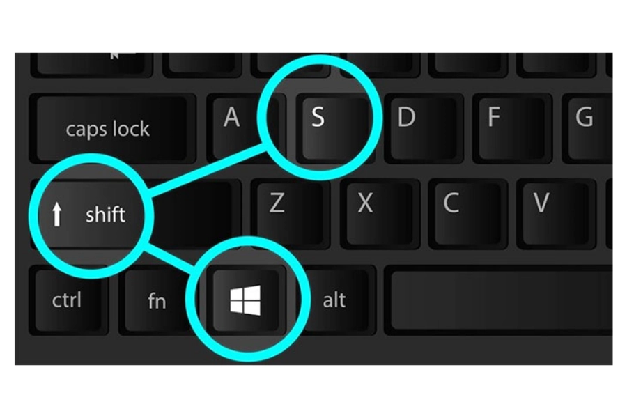 Chụp vùng màn hình tùy chọn Windows + Shift + S Chụp vùng màn hình tùy chọn Windows + Shift + S