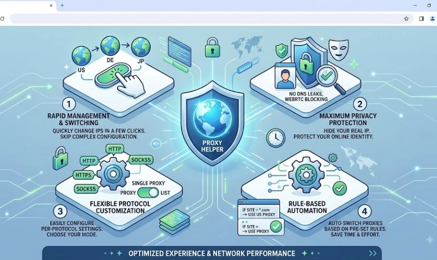 Tính năng nổi bật của Proxy Helper
