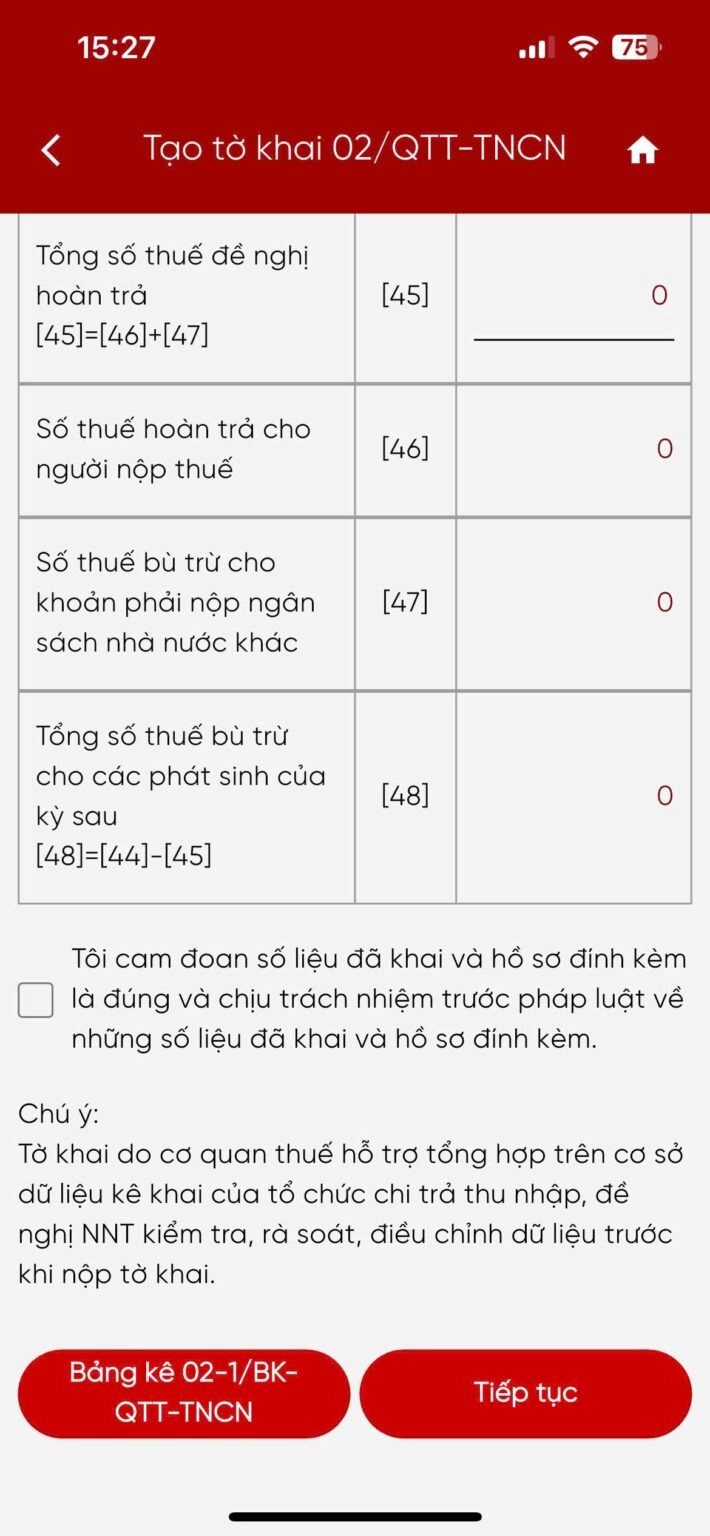Nhập thông tin tài khoản ngân hàng