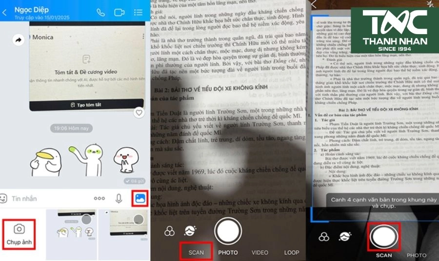 Scan trực tiếp qua Zalo Scan trực tiếp qua Zalo