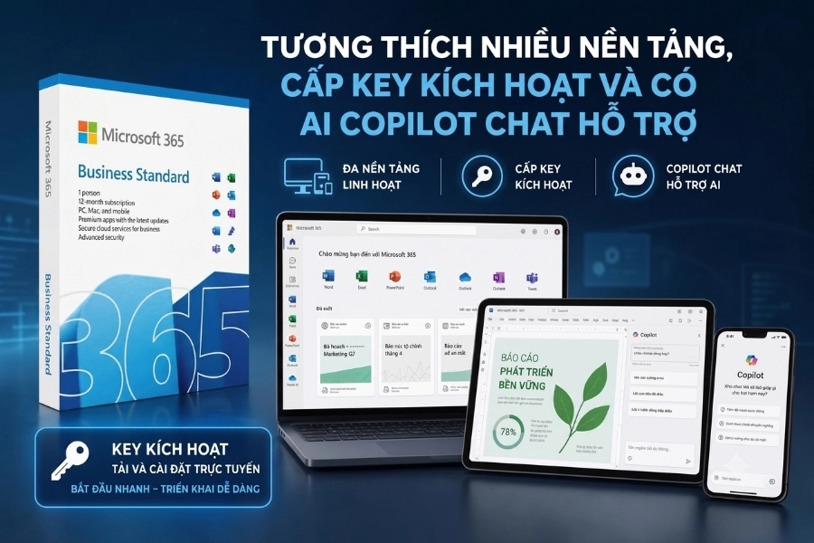 Microsoft 365 Business Standard và Microsoft 365 Copilot Business