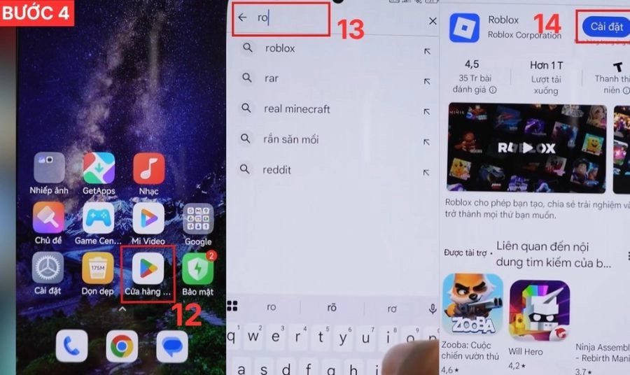 Tìm và cài đặt Roblox