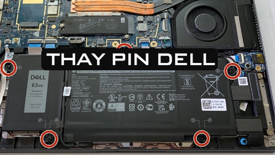 thay pin laptop dell