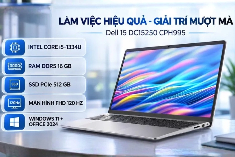 Laptop Dell 15 & 16: Bền bỉ khi dùng, hiệu năng ổn định Laptop Dell 15 & 16: Bền bỉ khi dùng, hiệu năng ổn định