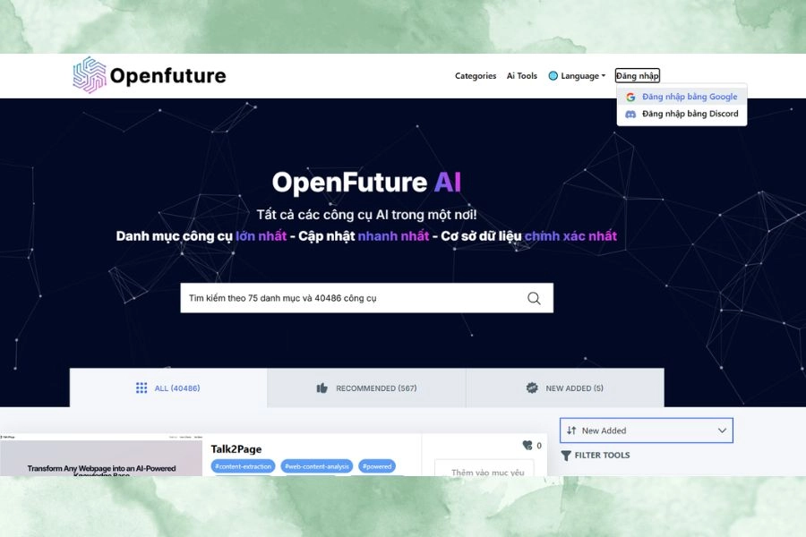 Truy cập và định vị tool chat miễn phí trên OpenFuture AI Truy cập và định vị tool chat miễn phí trên OpenFuture AI