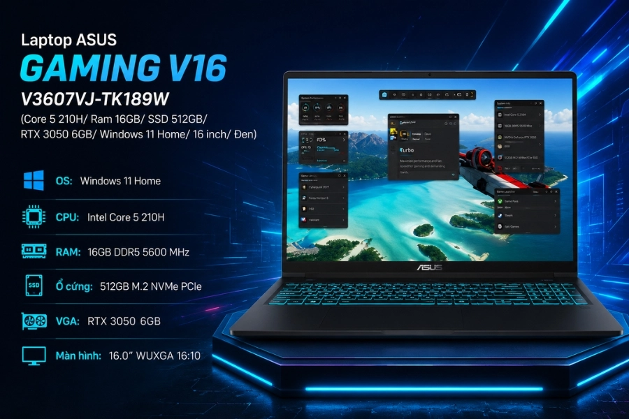 Laptop ASUS Gaming V16 V3607VJ-TK189W Laptop ASUS Gaming V16 V3607VJ-TK189W