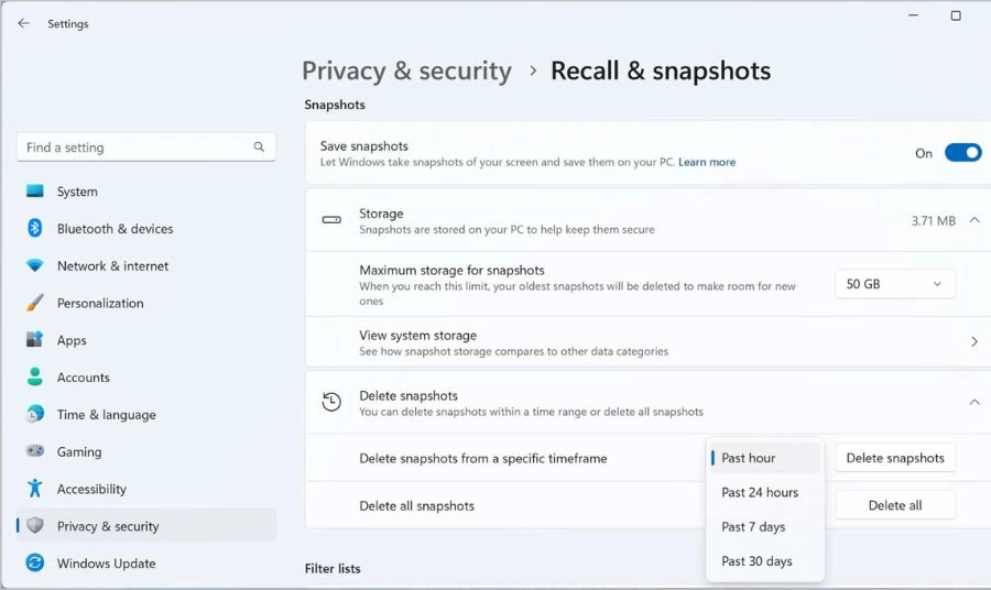Cách tắt, xóa dữ liệu và gỡ vĩnh viễn Windows Recall