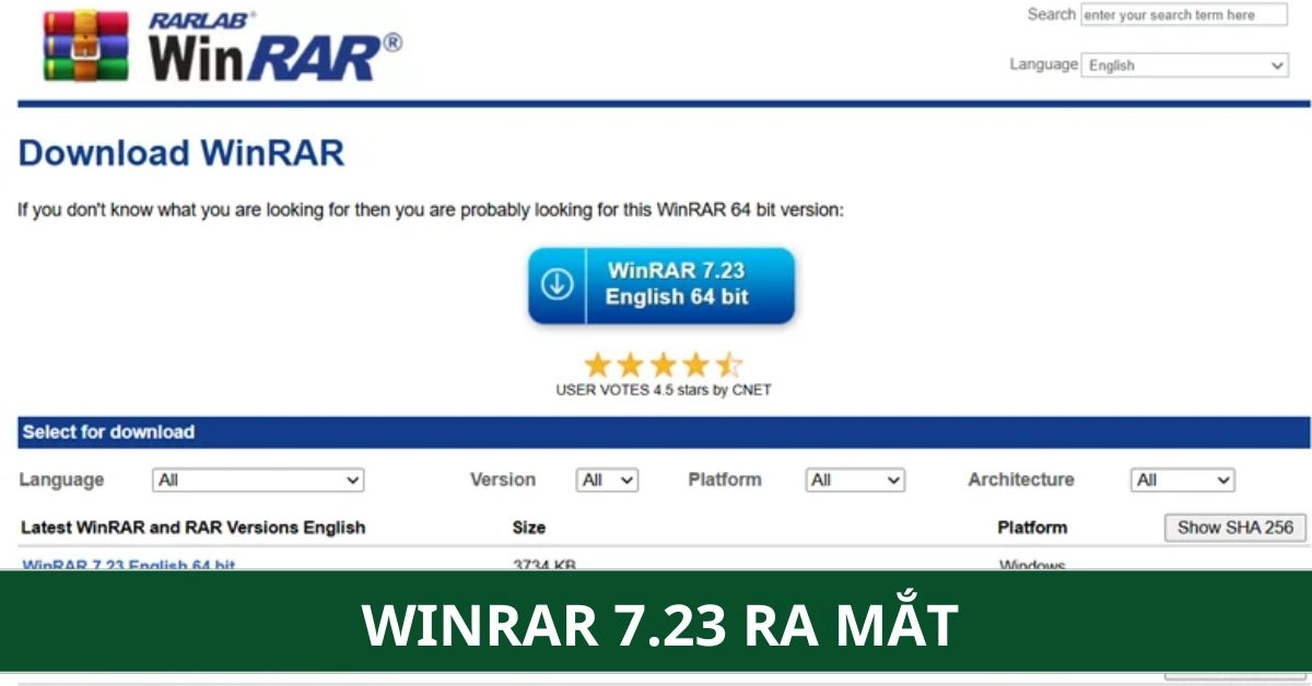 WinRAR 7.23 Ra Mắt: Cú Truyền Thông Và Bước Chuyển Mình Mới
