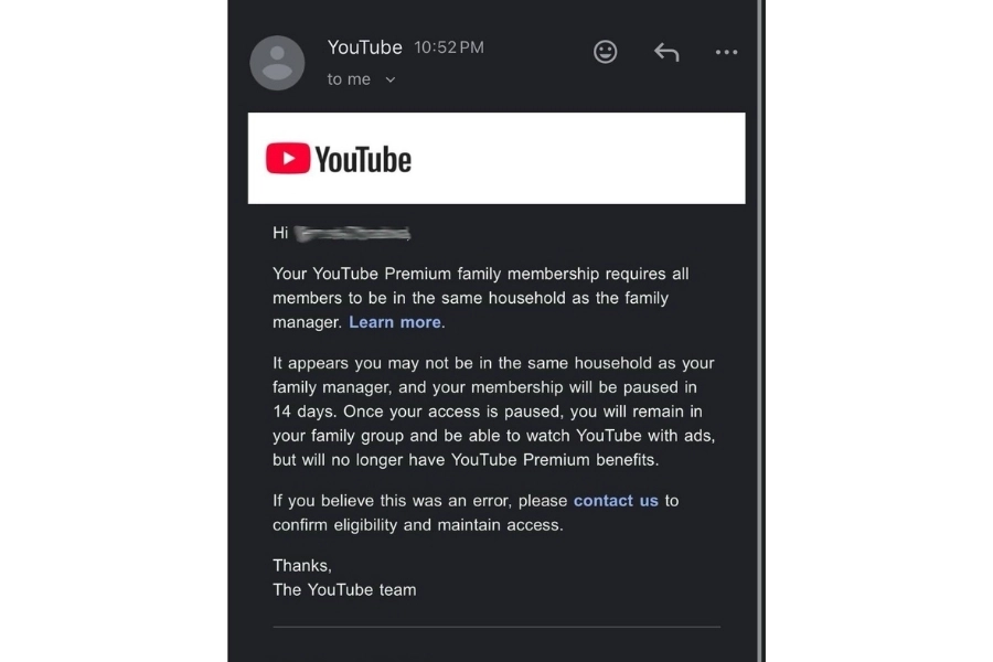 Thực trạng YouTube “siết” gói Premium Family toàn cầu Thực trạng YouTube “siết” gói Premium Family toàn cầu