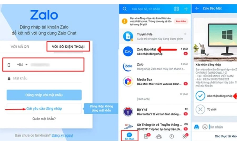 Đăng nhập không cần mật khẩu (Yêu cầu xác thực app)