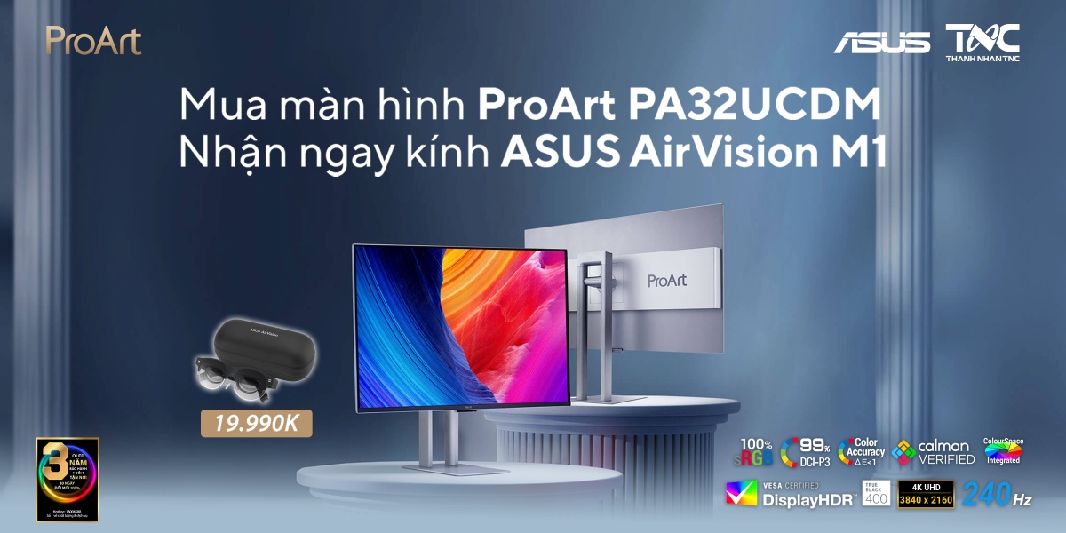 CHUẨN MÀU SẮC, ĐỈNH ĐỒ HỌA VỚI MÀN PROART PA32UCDM