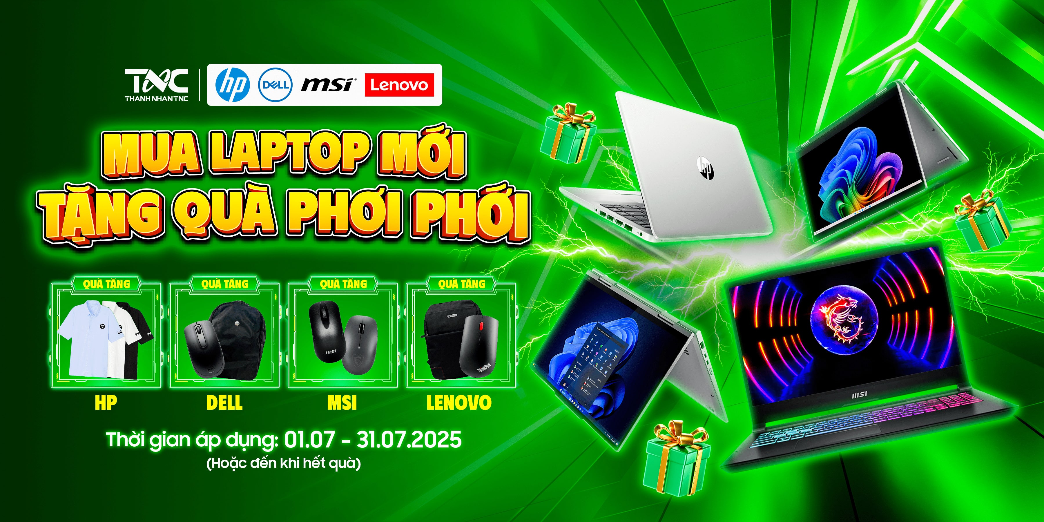 MUA LAPTOP MỚI - TẶNG QUÀ PHƠI PHỚI